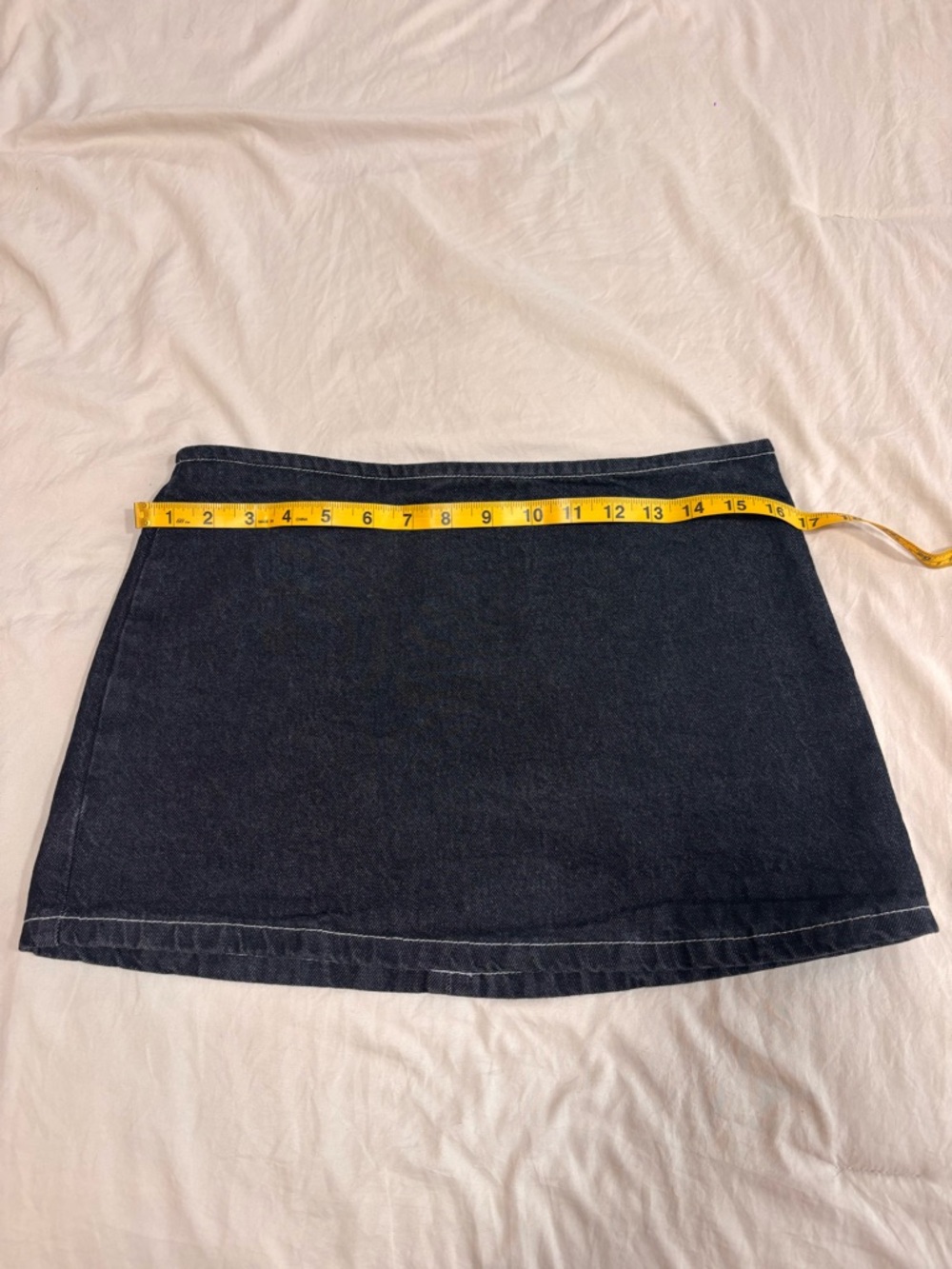 Asos Design Dark Blue Denim Mini Skirt - Picture 2 of 4